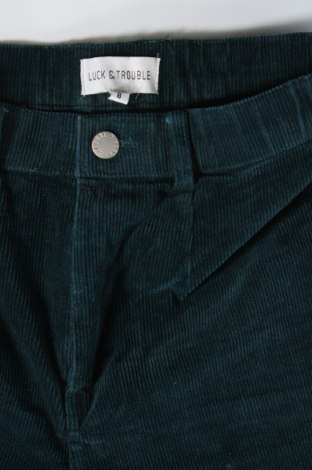 Pantaloni de velvet de femei, Mărime XS, Culoare Verde, Preț 74,00 Lei