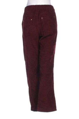 Pantaloni de velvet de femei Ulla Popken, Mărime XXL, Culoare Roșu, Preț 157,99 Lei