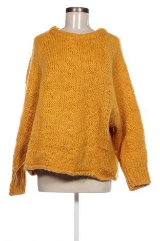 Дамски пуловер Zara Knitwear, Размер M, Цвят Жълт, Цена 16,99 лв.