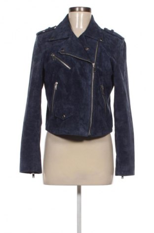 Damen Lederjacke Mango, Größe L, Farbe Blau, Preis € 76,19