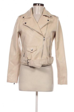 Damen Lederjacke Zara, Größe M, Farbe Beige, Preis 20,97 €