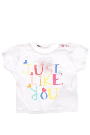 Kinder T-Shirt Minoti, Größe 9-12m/ 74-80 cm, Farbe Weiß, Preis 5,12 €