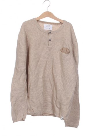 Kinderpullover Zara, Größe 13-14y/ 164-168 cm, Farbe Beige, Preis € 6,99