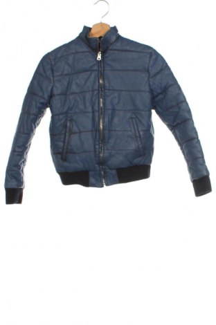 Kinder Lederjacke, Größe 8-9y/ 134-140 cm, Farbe Blau, Preis 23,99 €