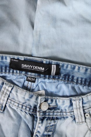 Blugi de bărbați Savvy Denim, Mărime L, Culoare Albastru, Preț 157,99 Lei