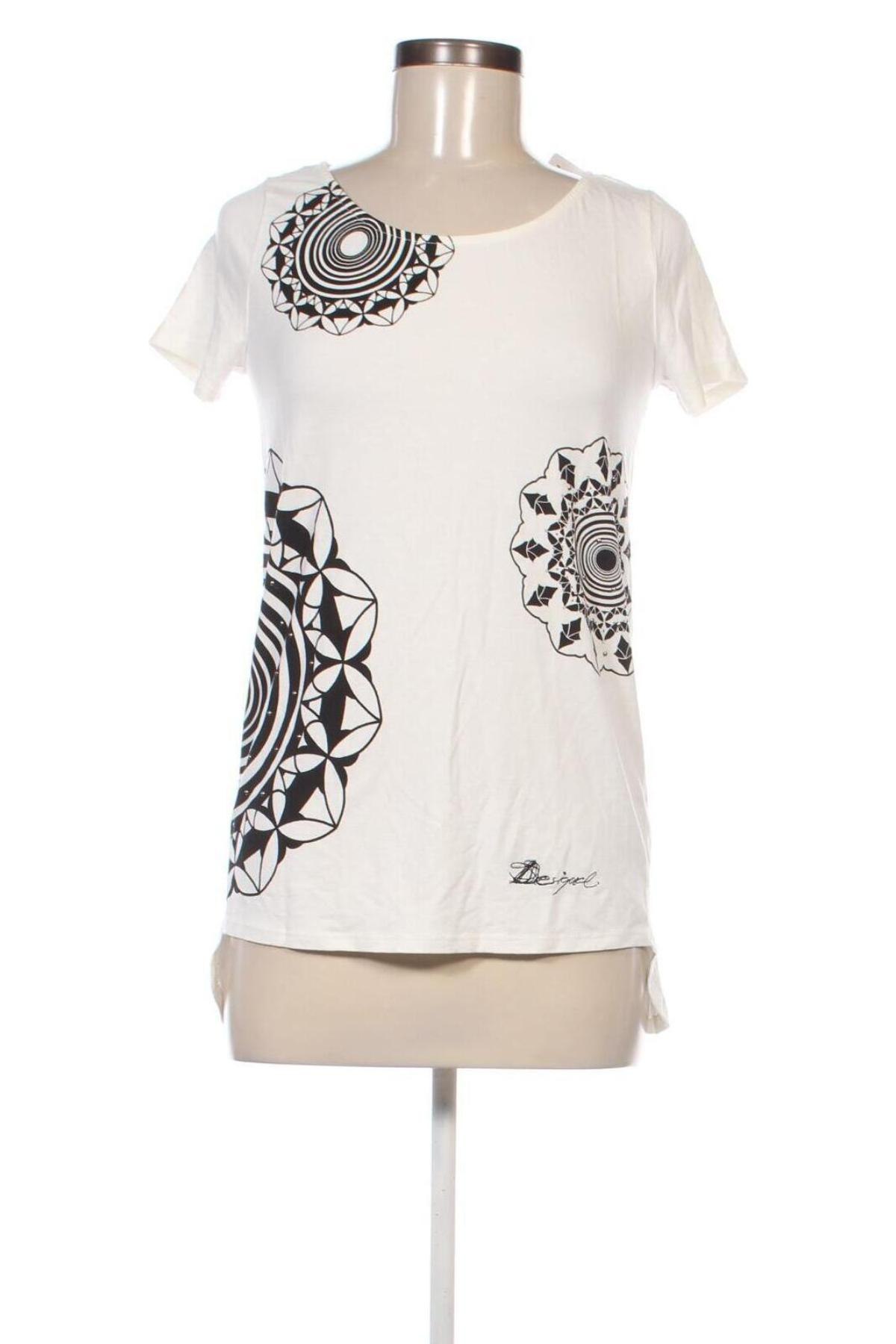 Damen Shirt Desigual, Größe S, Farbe Weiß, Preis € 20,97