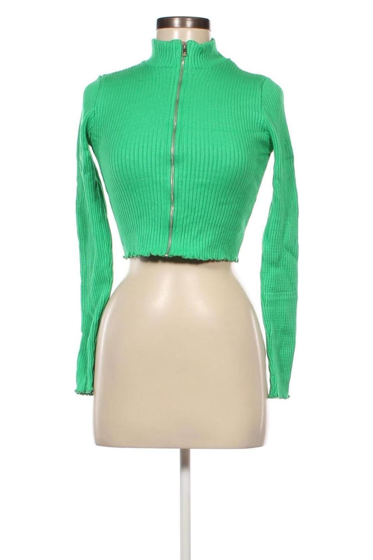 Cardigan de damă Bershka, Mărime M, Culoare Verde, Preț 25,99 Lei