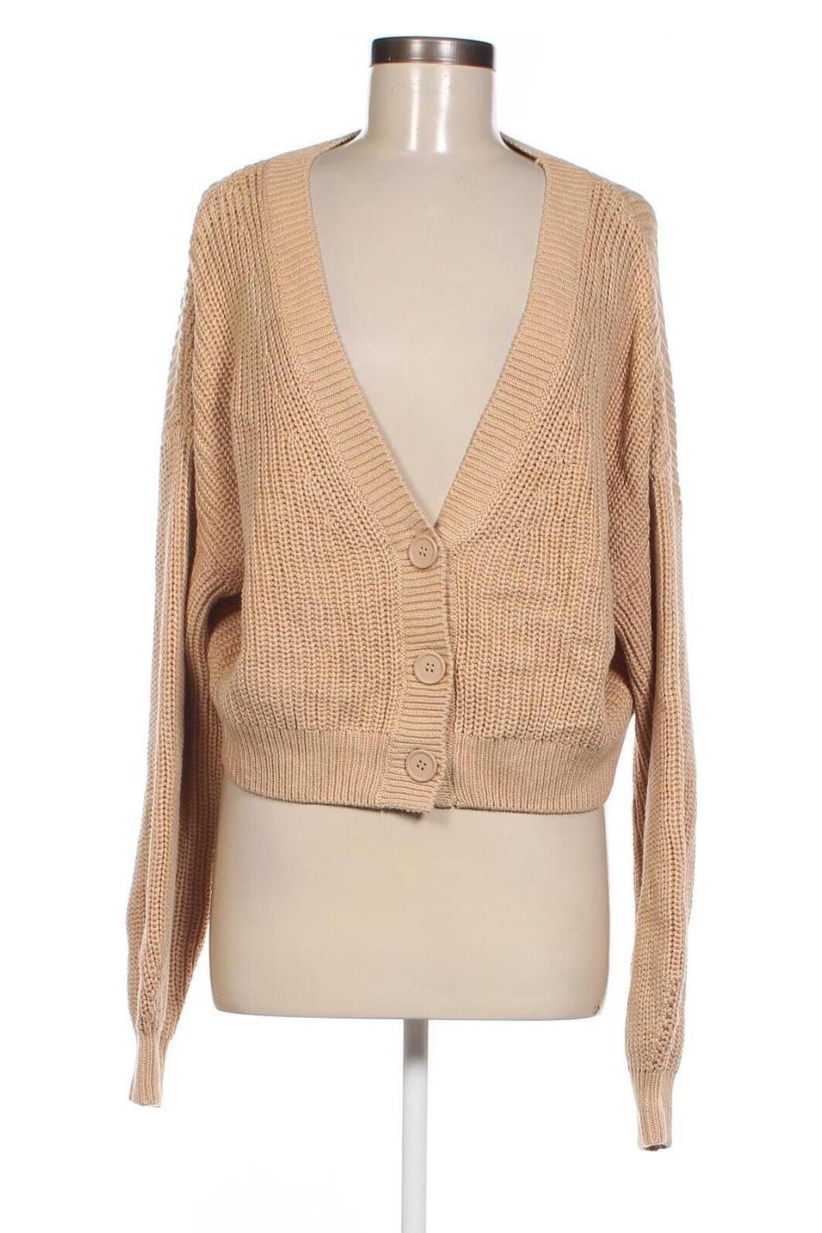 Damen Strickjacke H&M Divided, Größe L, Farbe Beige, Preis € 20,49