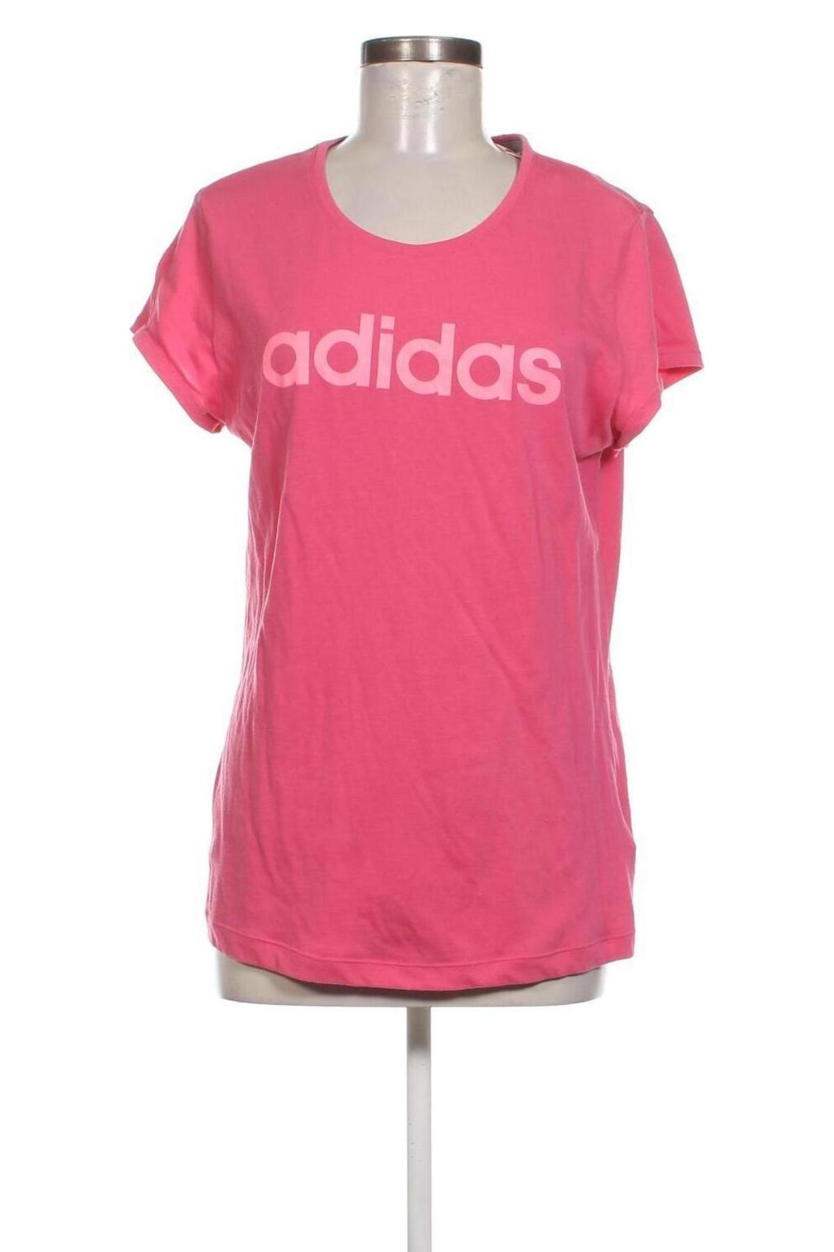 Damski T-shirt Adidas, Rozmiar L, Kolor Różowy, Cena 62,07 zł