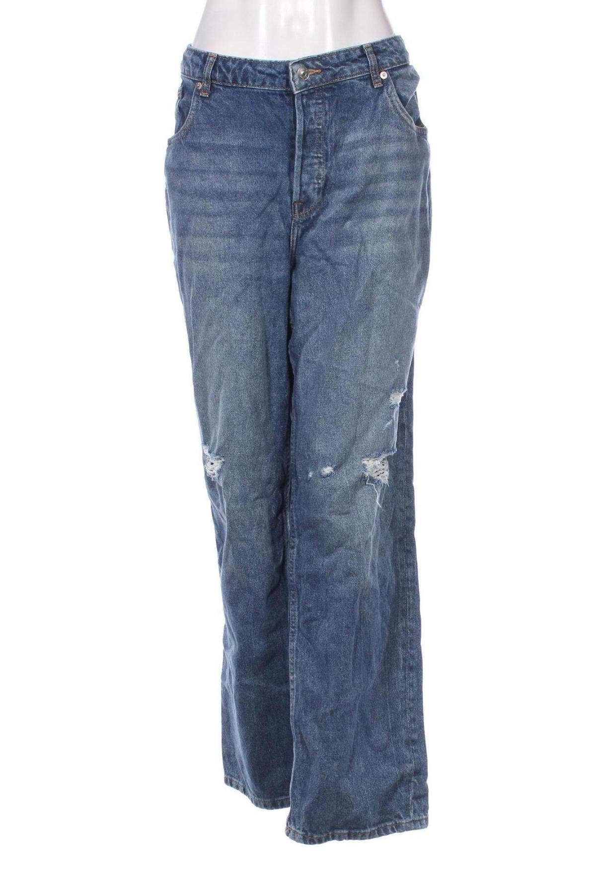 Damskie jeansy H&M Divided, Rozmiar XXL, Kolor Niebieski, Cena 92,99 zł