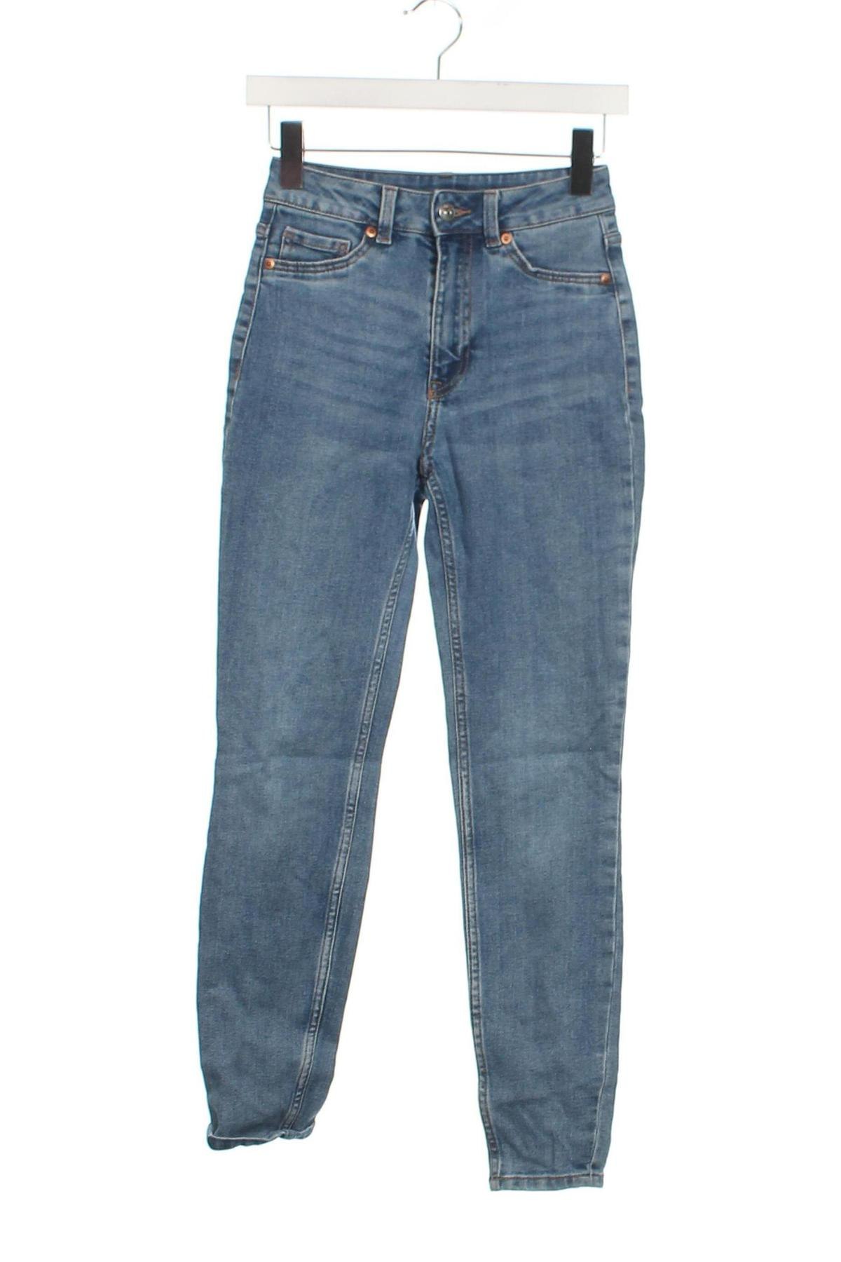 Damskie jeansy H&M Divided, Rozmiar XXS, Kolor Niebieski, Cena 92,99 zł