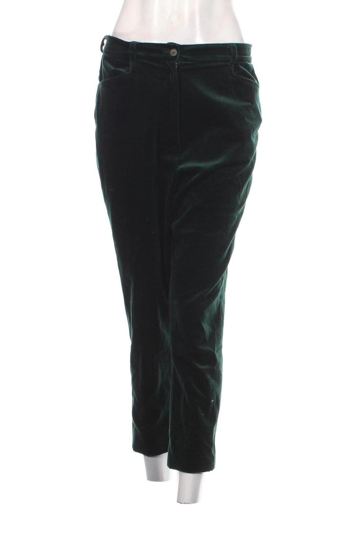 Pantaloni de velvet de femei, Mărime M, Culoare Verde, Preț 95,99 Lei