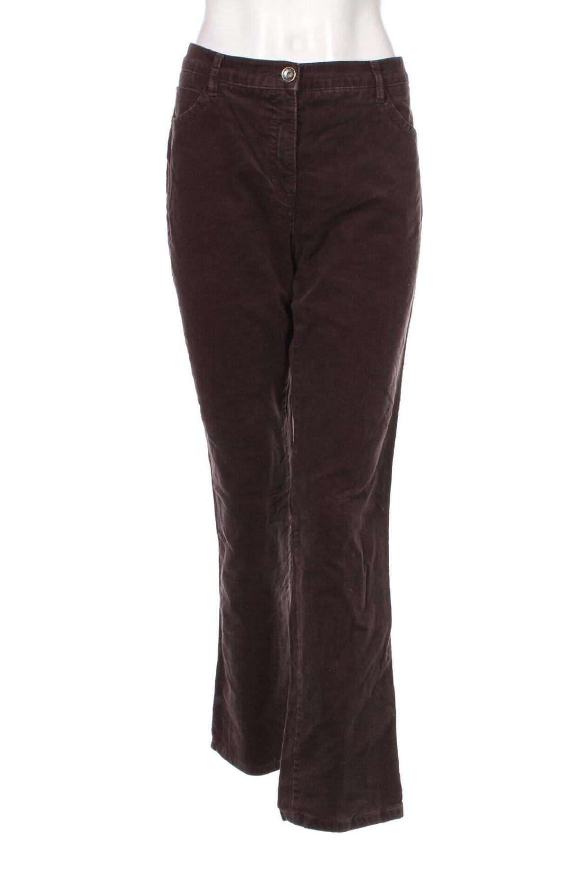 Pantaloni de velvet de femei Brax, Mărime XL, Culoare Maro, Preț 223,99 Lei