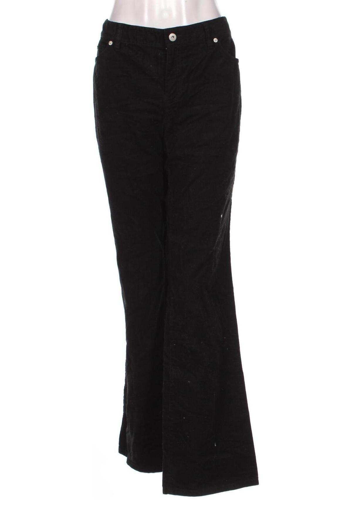 Pantaloni de velvet de femei Loft, Mărime L, Culoare Negru, Preț 257,99 Lei