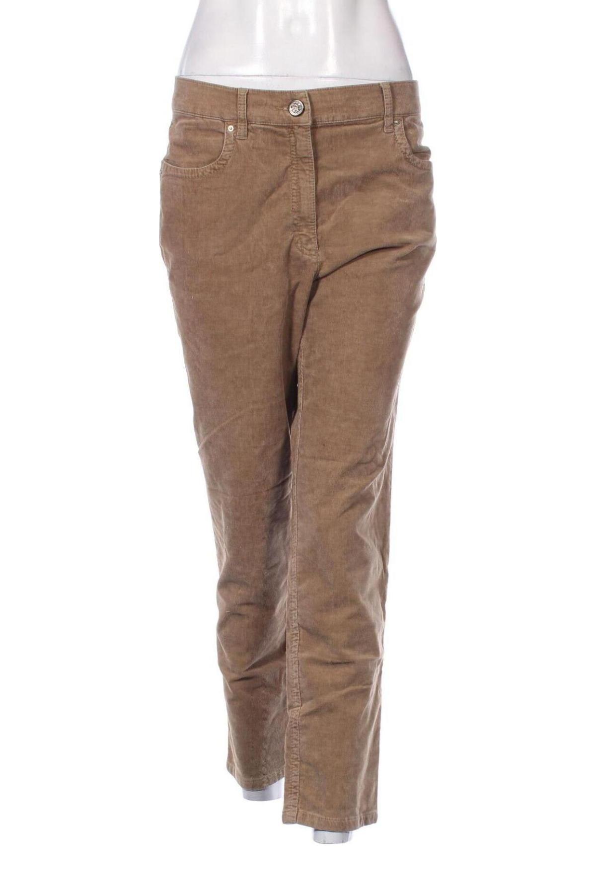 Pantaloni de velvet de femei Zerres, Mărime XL, Culoare Bej, Preț 157,99 Lei