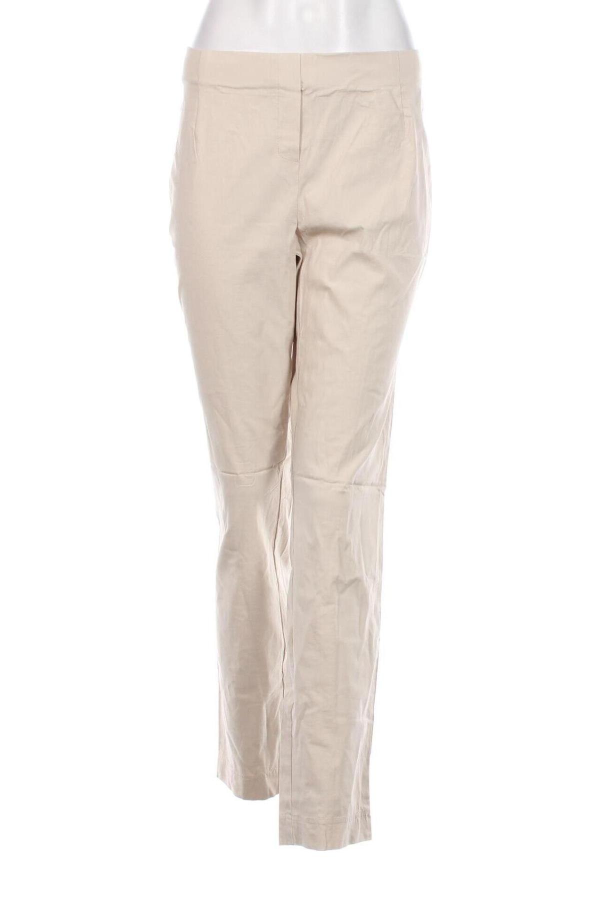 Pantaloni de femei Adelina By Scheiter, Mărime XL, Culoare Ecru, Preț 57,99 Lei