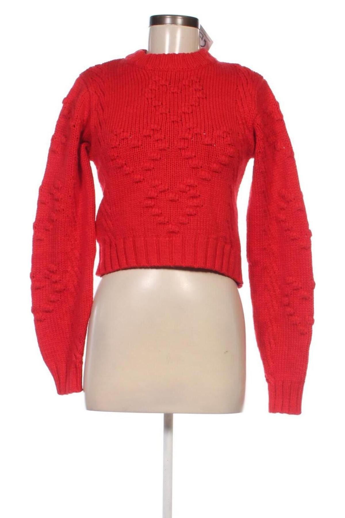 Damski sweter Monki, Rozmiar XS, Kolor Czerwony, Cena 79,99 zł