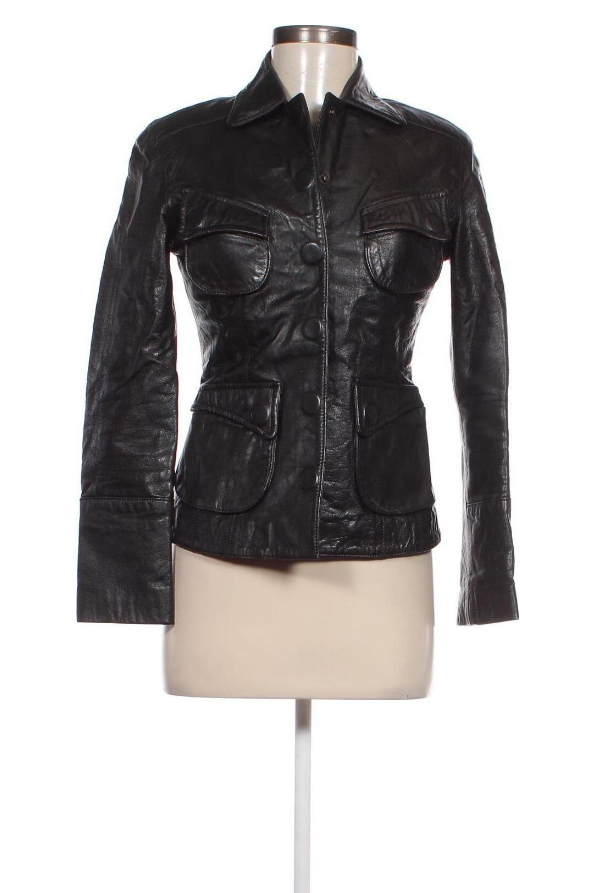 Damen Lederjacke, Größe M, Farbe Schwarz, Preis € 19,49