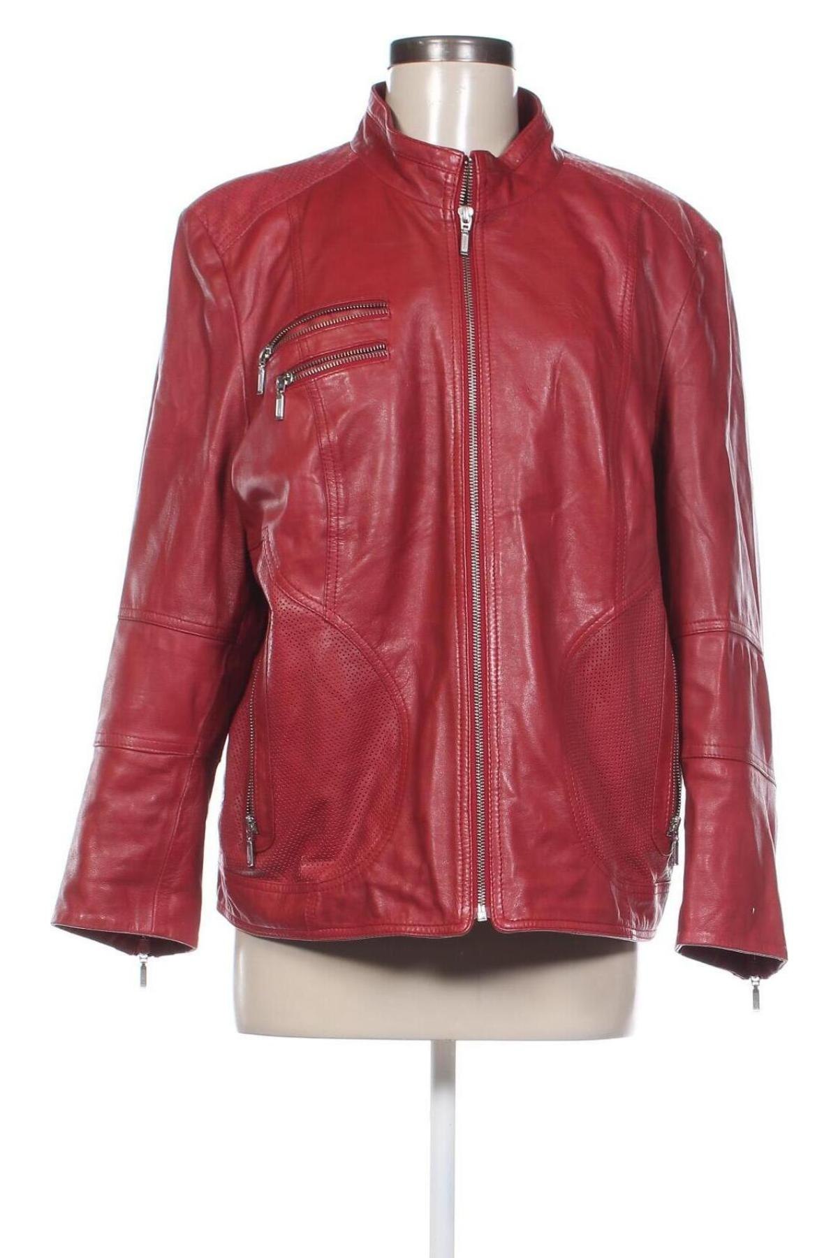 Damen Lederjacke, Größe L, Farbe Rot, Preis € 18,99