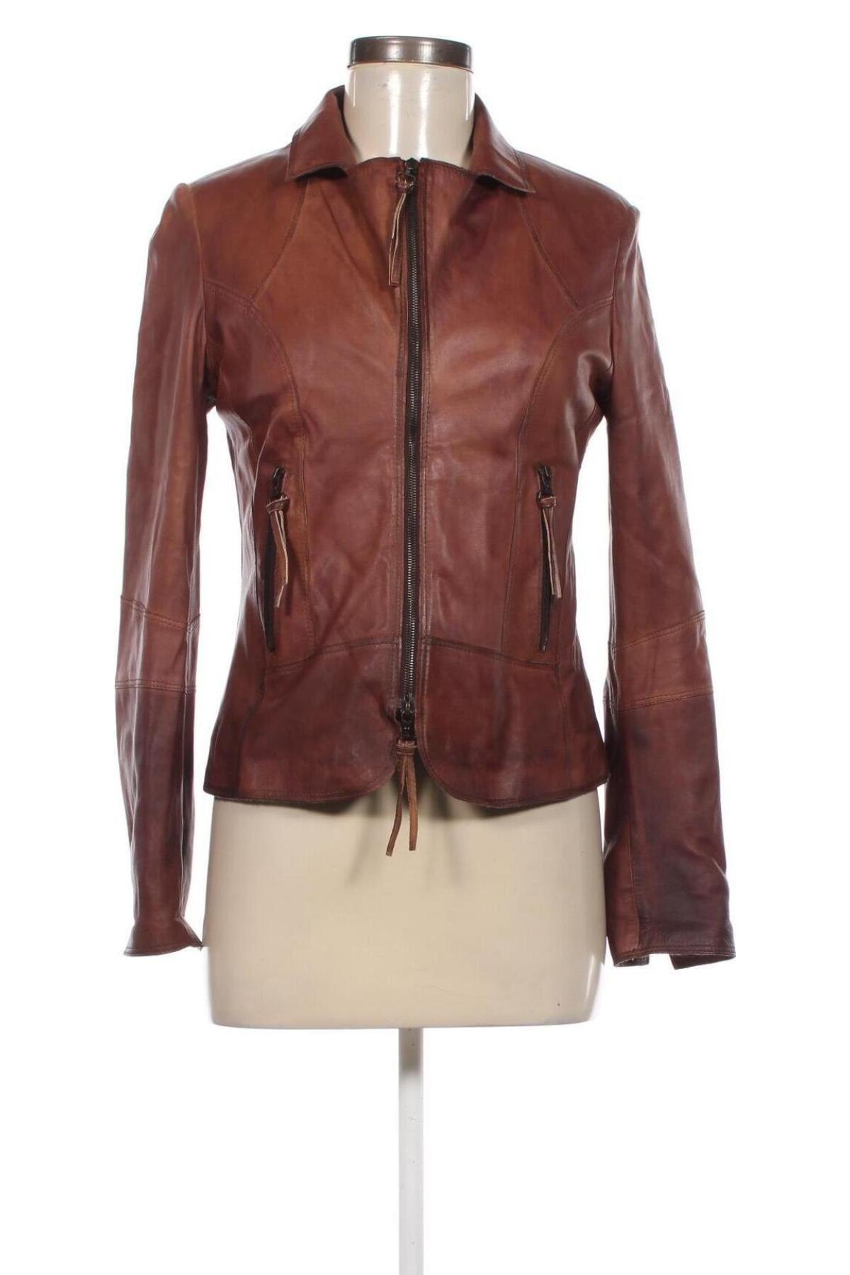 Damen Lederjacke Biba, Größe S, Farbe Braun, Preis 67,99 €