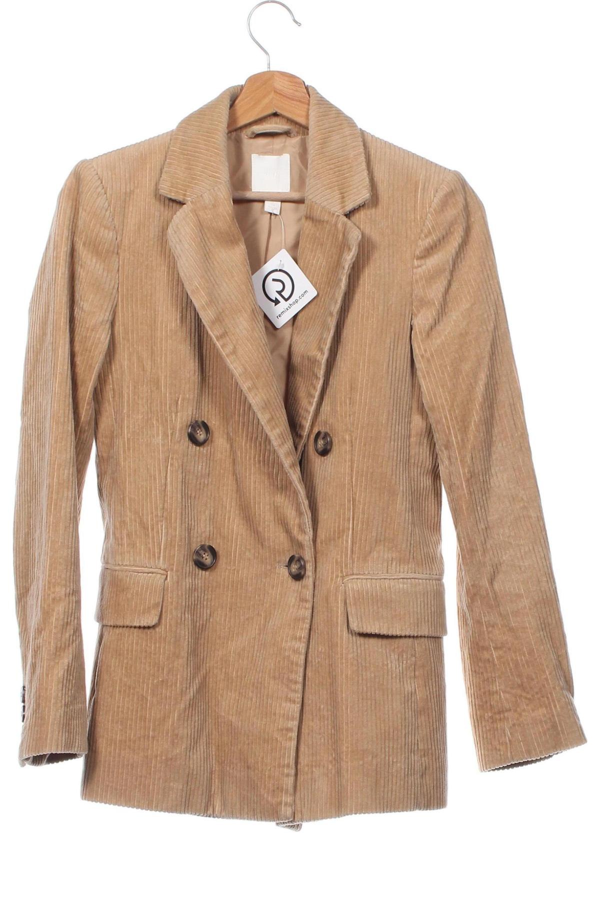 Damen Blazer H&M, Größe XXS, Farbe Beige, Preis € 24,55