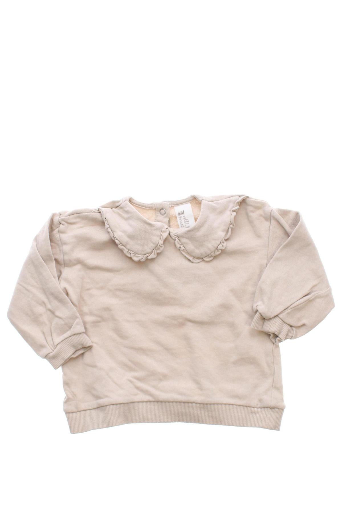 Kinder Shirt H&M, Größe 9-12m/ 74-80 cm, Farbe Beige, Preis 5,56 €