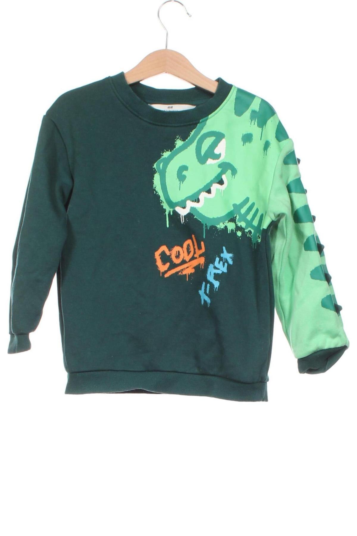 Kinder Shirt H&M, Größe 4-5y/ 110-116 cm, Farbe Grün, Preis 6,02 €