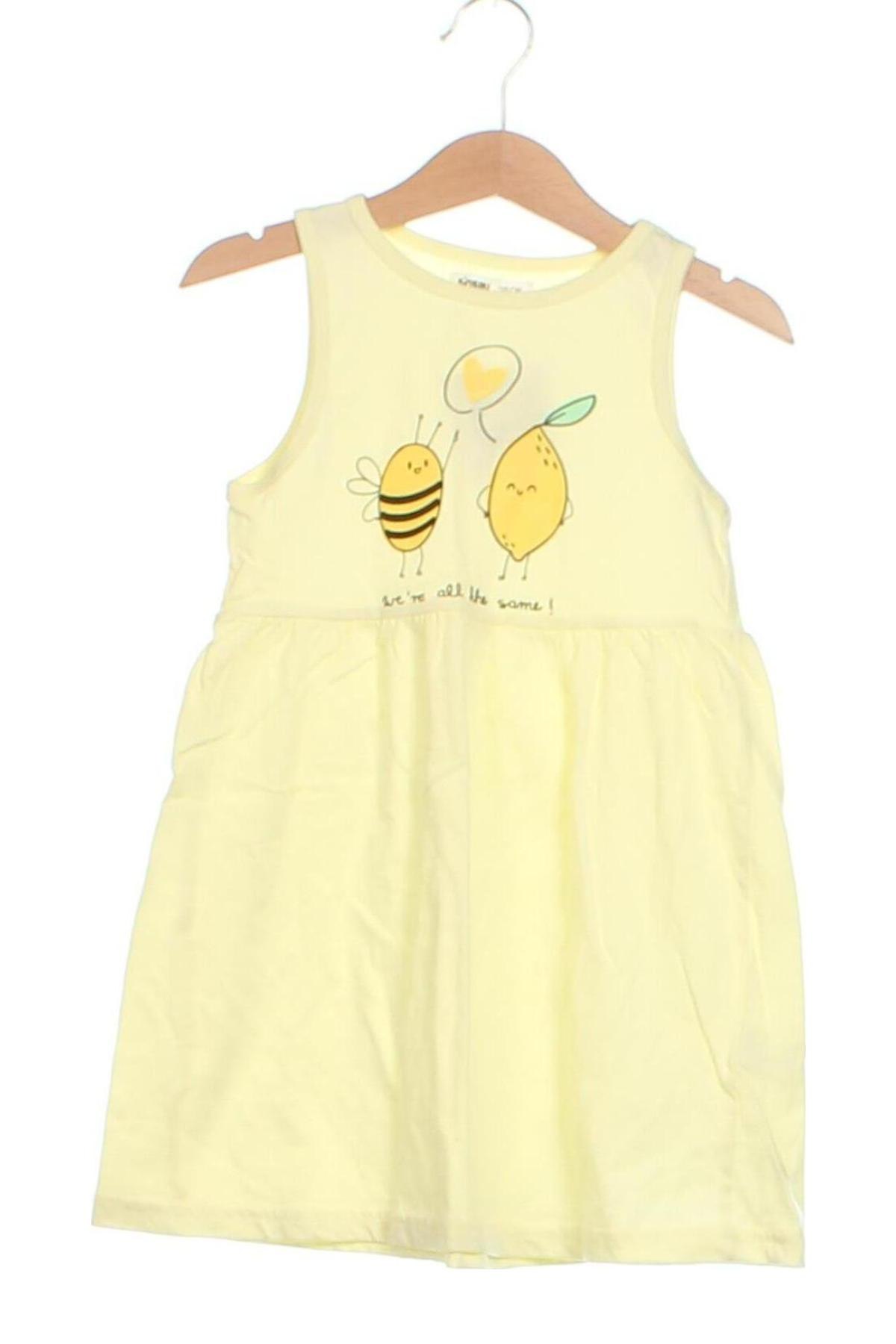 Kinderkleid Sinsay, Größe 3-4y/ 104-110 cm, Farbe Gelb, Preis € 13,00