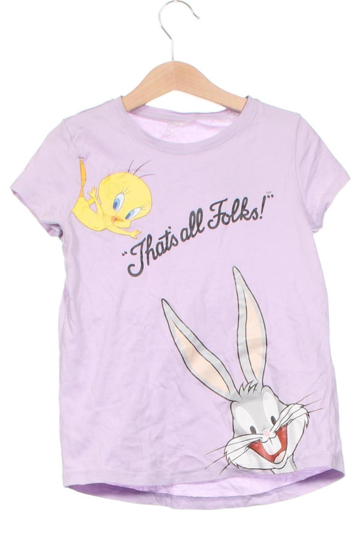 Kinder T-Shirt, Größe 5-6y/ 116-122 cm, Farbe Lila, Preis € 3,49