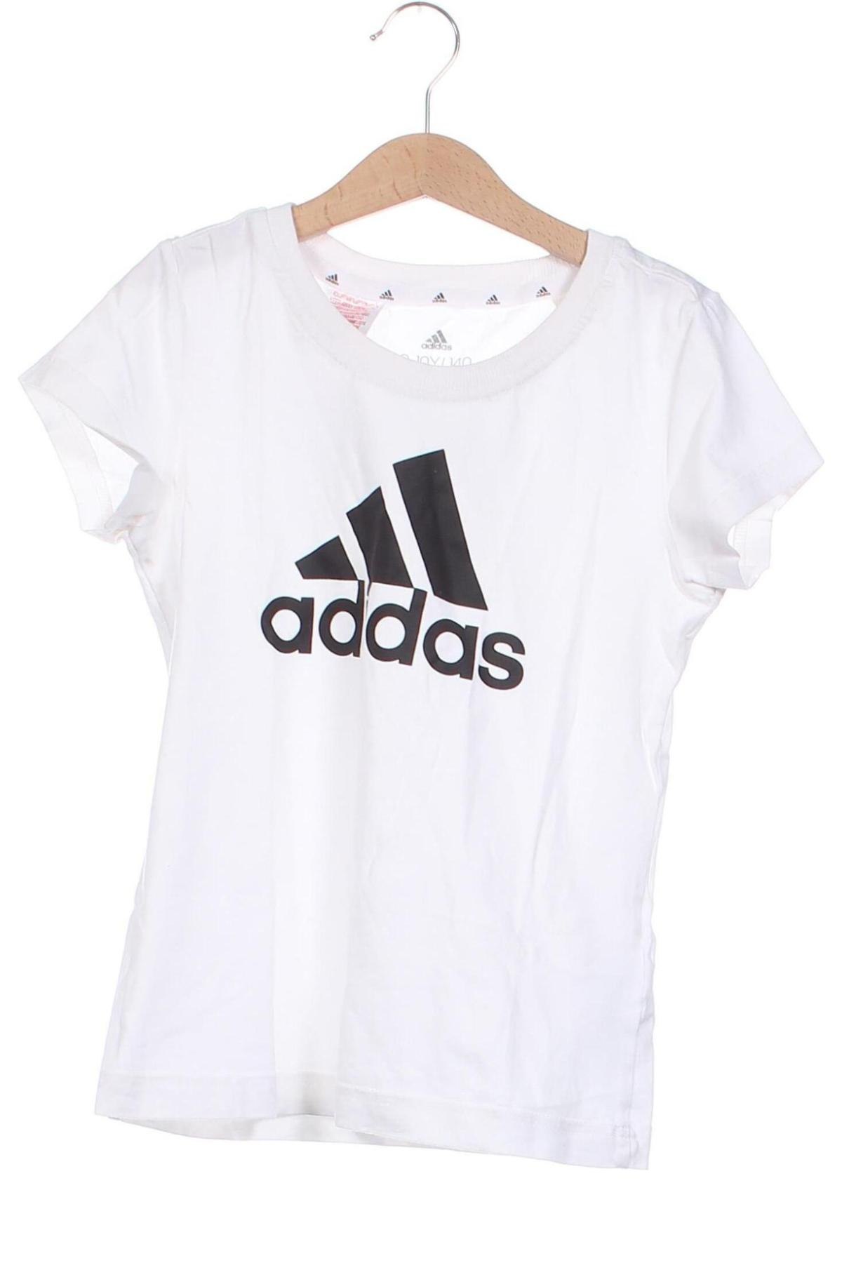 Kinder T-Shirt Adidas, Größe 8-9y/ 134-140 cm, Farbe Weiß, Preis € 10,23