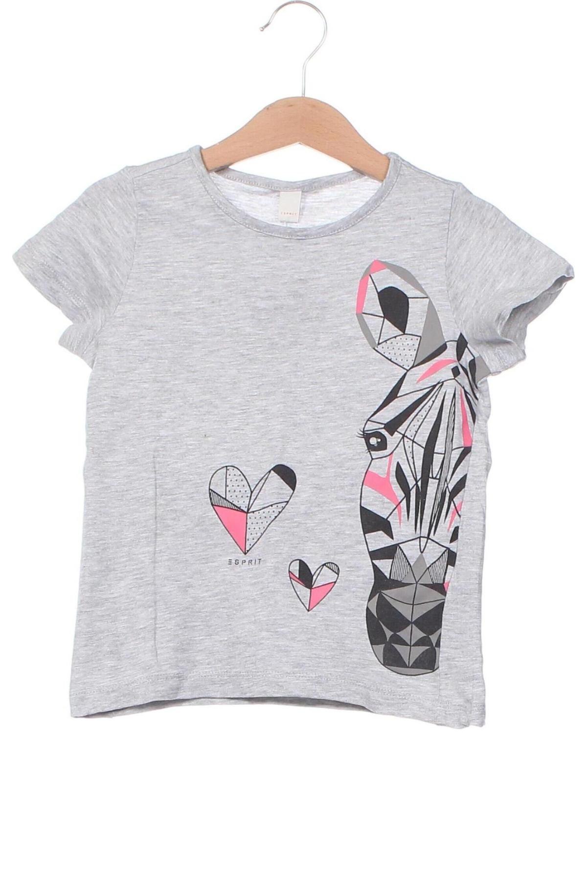 Dziecięcy T-shirt Esprit, Rozmiar 5-6y/ 116-122 cm, Kolor Szary, Cena 34,24 zł