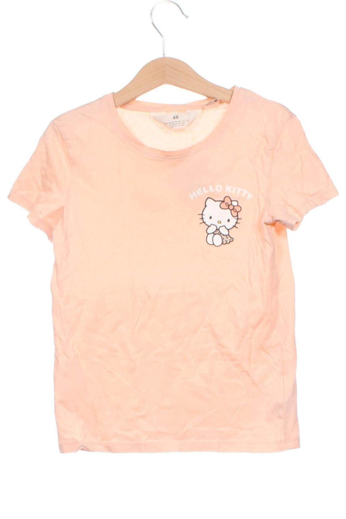 Kinder T-Shirt H&M, Größe 6-7y/ 122-128 cm, Farbe Rosa, Preis 6,00 €