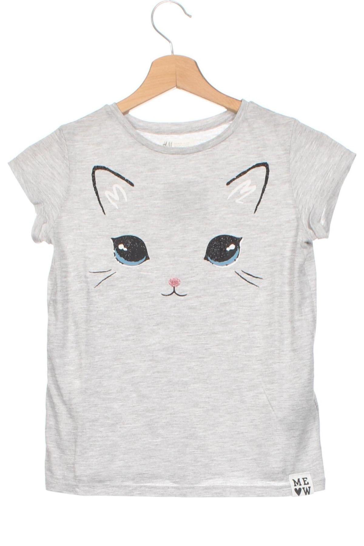 Kinder T-Shirt H&M, Größe 11-12y/ 152-158 cm, Farbe Grau, Preis 6,02 €