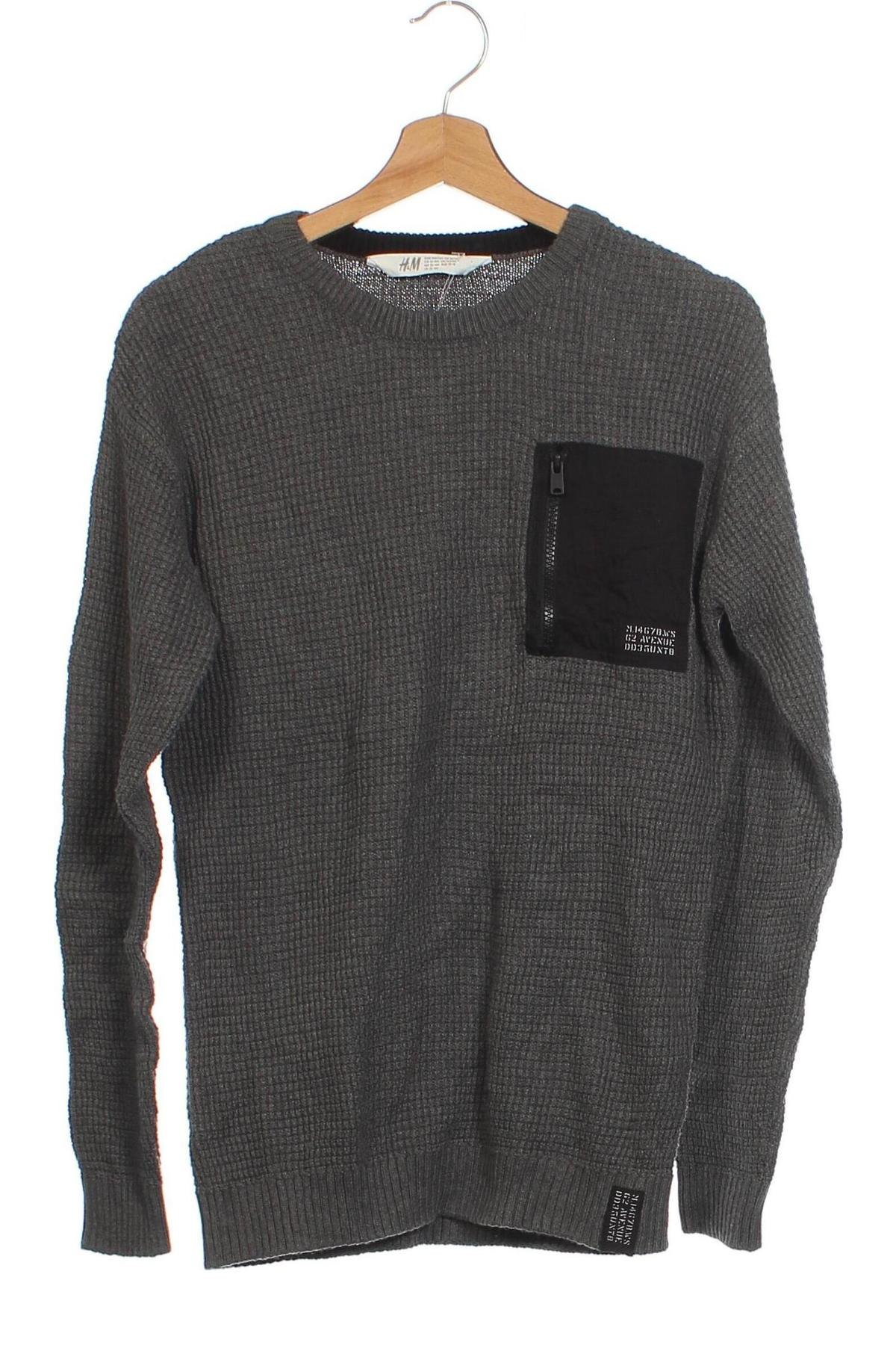 Dziecięcy sweter H&M, Rozmiar 11-12y/ 152-158 cm, Kolor Szary, Cena 28,99 zł