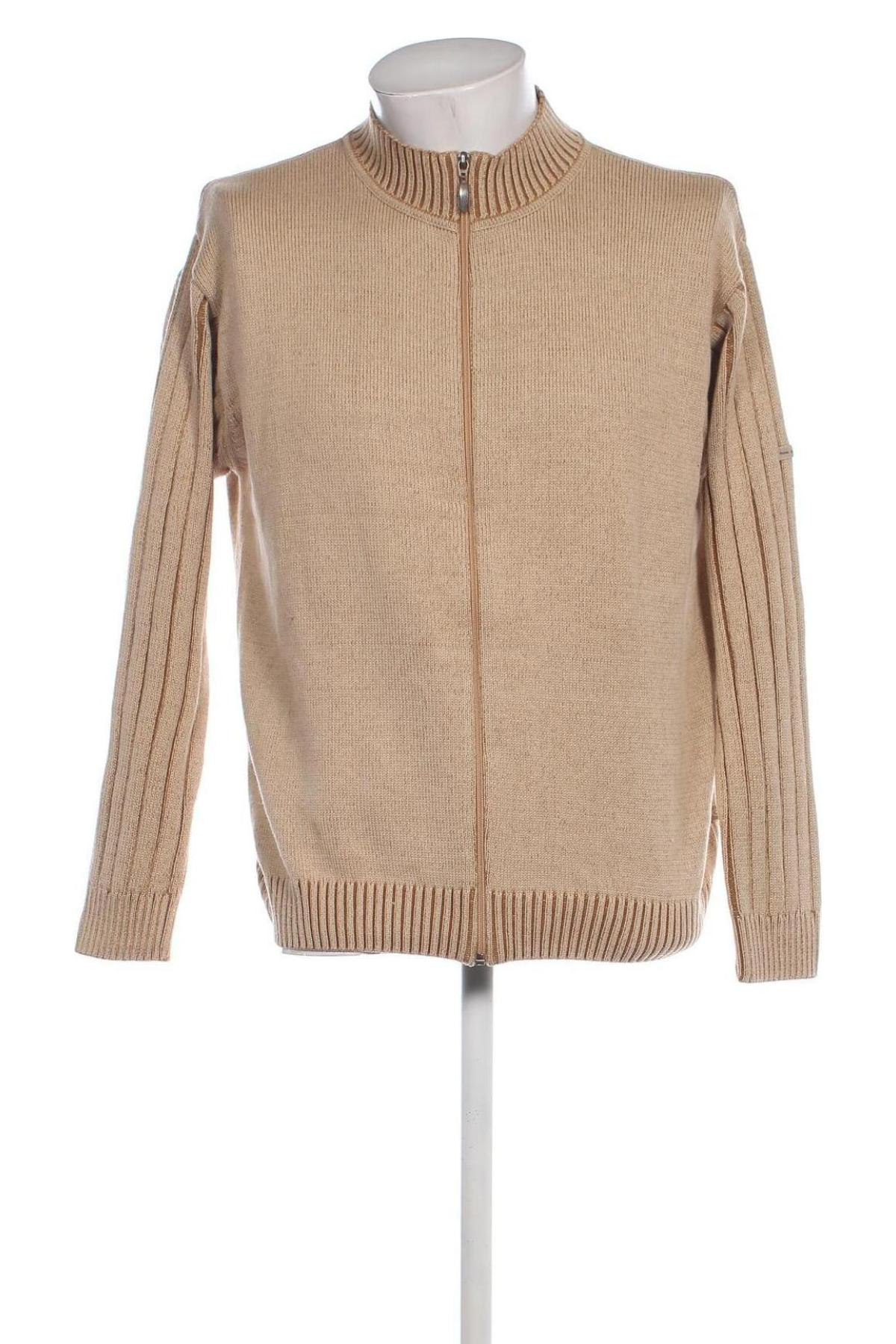 Herren Strickjacke, Größe L, Farbe Beige, Preis € 27,49