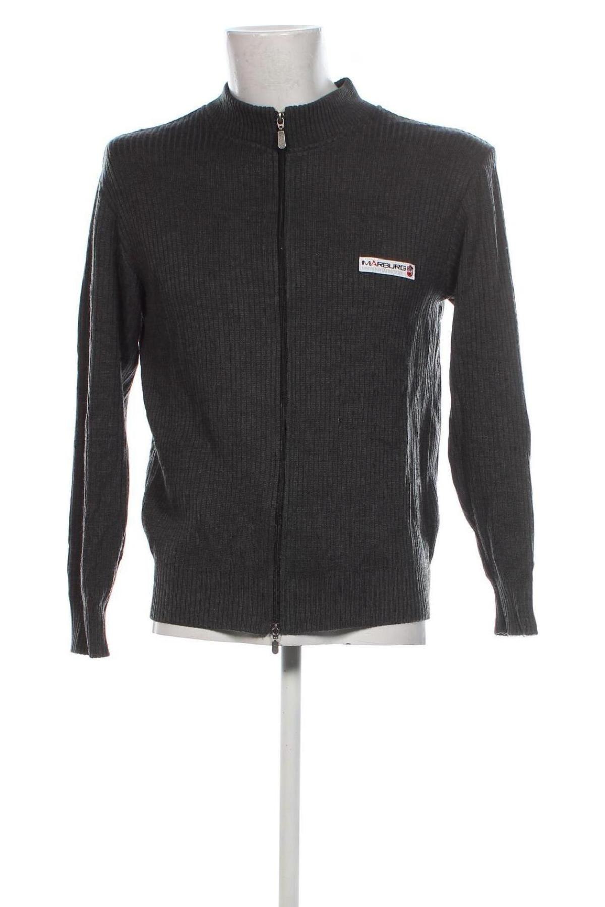 Herren Strickjacke, Größe L, Farbe Grau, Preis 27,49 €