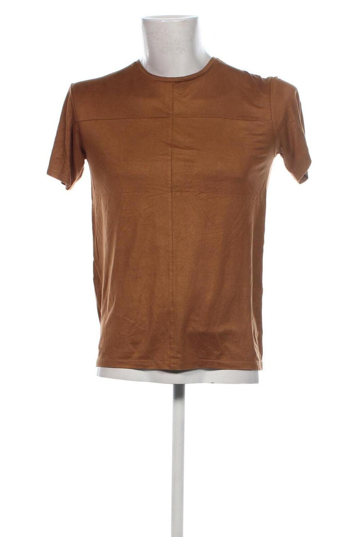 Herren T-Shirt Zara, Größe M, Farbe Beige, Preis 11,49 €