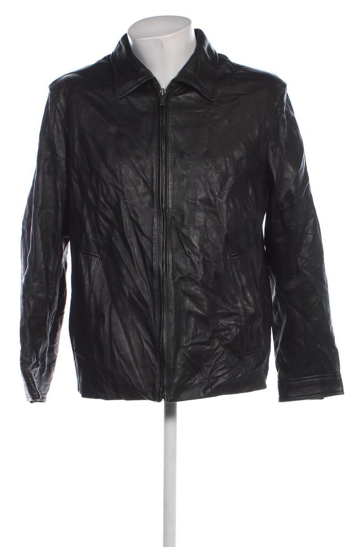 Herren Lederjacke Calvin Klein, Größe L, Farbe Schwarz, Preis 620,99 €