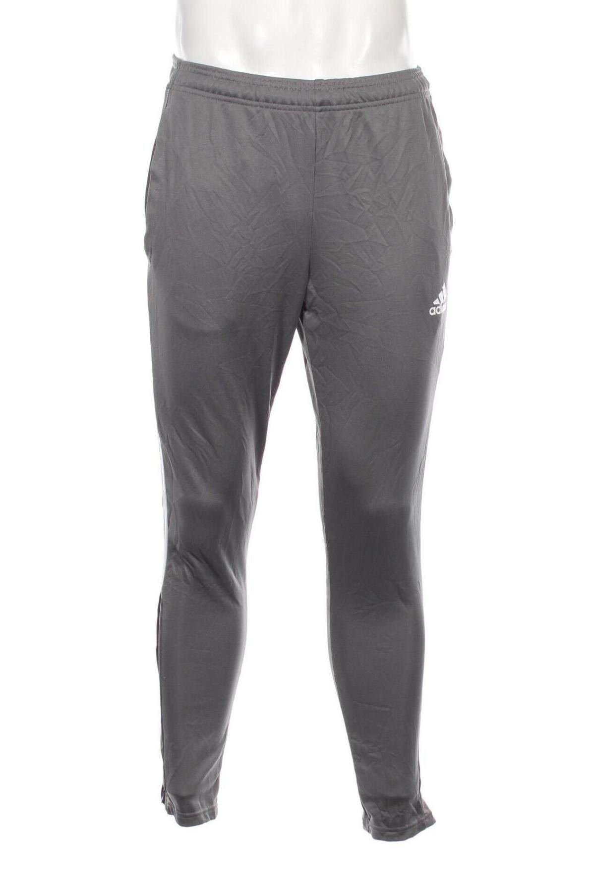 Herren Sporthose Adidas, Größe M, Farbe Grau, Preis 33,99 €