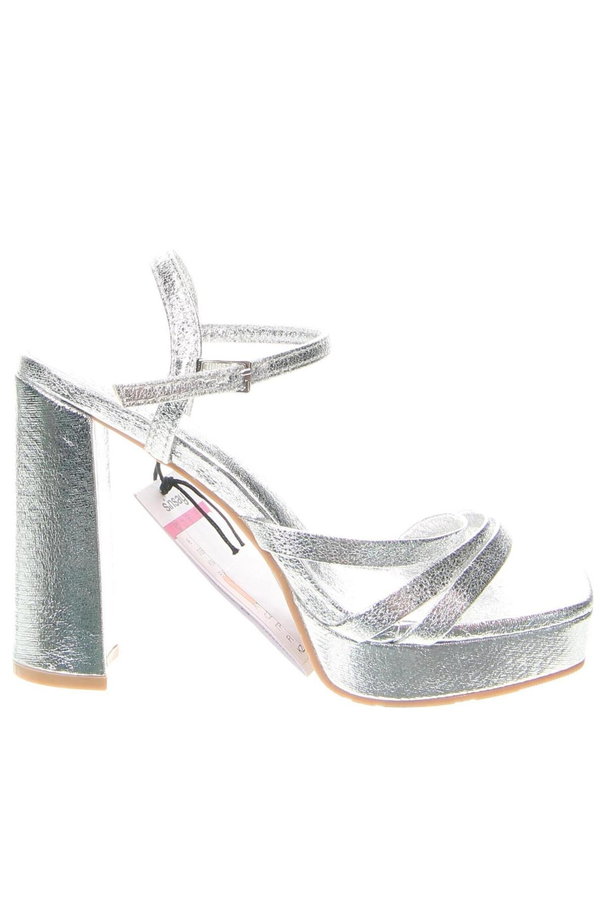 Sandalen Sinsay, Größe 37, Farbe Silber, Preis 31,68 €