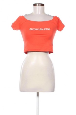 Γυναικεία μπλούζα Calvin Klein Jeans, Μέγεθος S, Χρώμα Πορτοκαλί, Τιμή 24,49 €