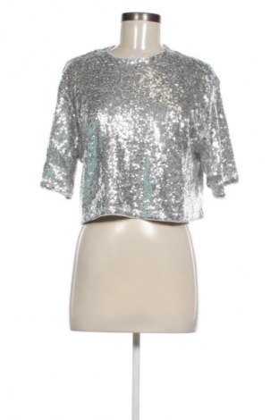 Damen Shirt H&M, Größe M, Farbe Silber, Preis 7,99 €