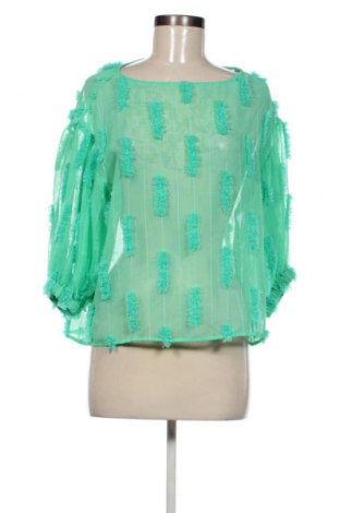 Дамска блуза Zara, Размер S, Цвят Зелен, Цена 15,99 лв.