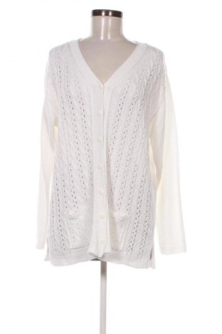 Γυναικεία ζακέτα Donna Piu, Μέγεθος XL, Χρώμα Λευκό, Τιμή 29,28 €
