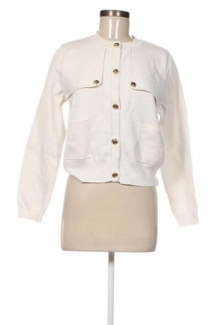 Damen Strickjacke Zara, Größe M, Farbe Weiß, Preis 22,99 €