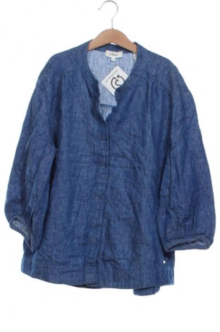 Γυναικείο πουκάμισο S.Oliver, Μέγεθος XS, Χρώμα Μπλέ, Τιμή 9,99 €