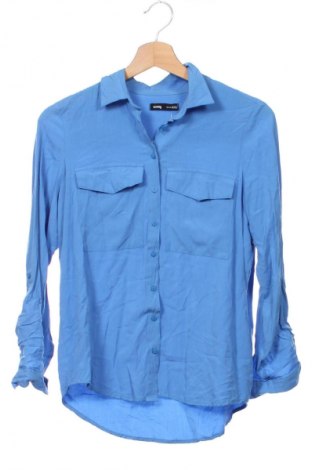 Γυναικείο πουκάμισο Sinsay, Μέγεθος XXS, Χρώμα Μπλέ, Τιμή 12,79 €