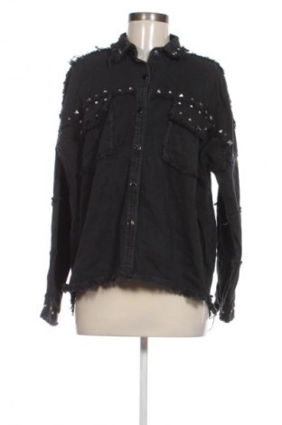 Дамска риза Zara, Размер M, Цвят Черен, Цена 19,99 лв.