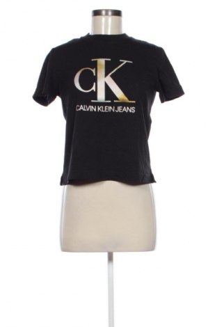 Damen T-Shirt Calvin Klein Jeans, Größe S, Farbe Schwarz, Preis € 17,39