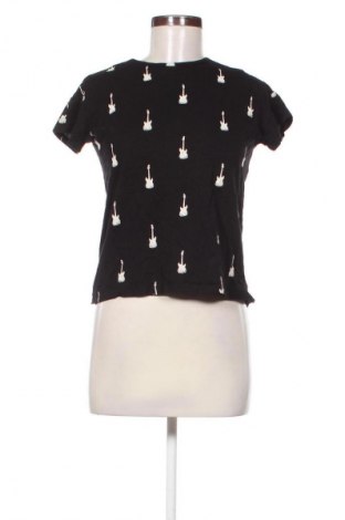 Γυναικείο t-shirt Mango, Μέγεθος XS, Χρώμα Μαύρο, Τιμή 8,18 €